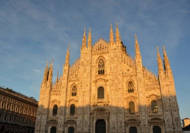 Milan Katedrali, Duomo di Milano, İtalya, gün batımında