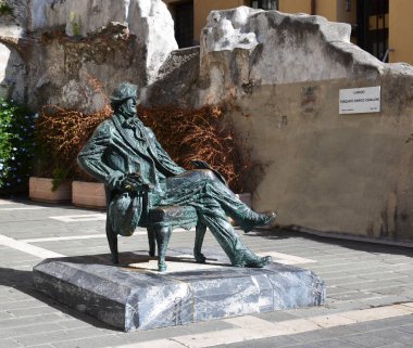 İtalya, La Spezia 'da Richard Wagner' in heykeli