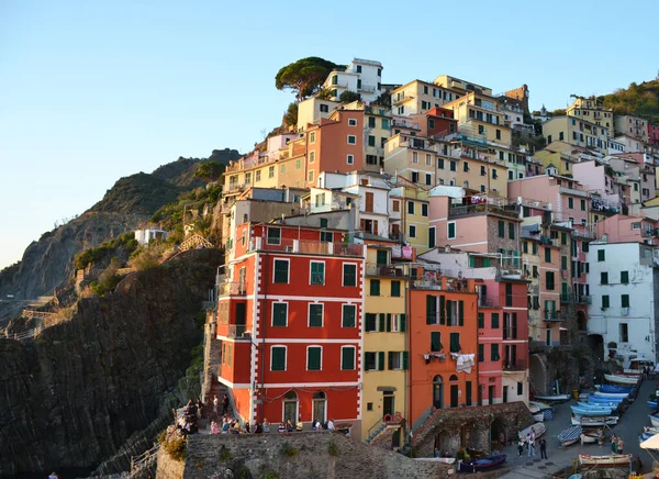 Riomaggiore Cinque Terres Kustområde Italien — Stockfoto