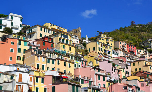 Riomaggiore in the Cinque Terre coastal area, Italy
