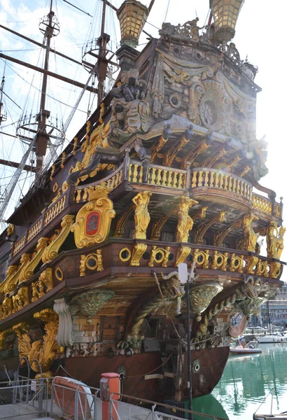 Galeone Neptune Ship Built 1985 Roman Polanskis Film Pirates Génova —  Fotos de Stock