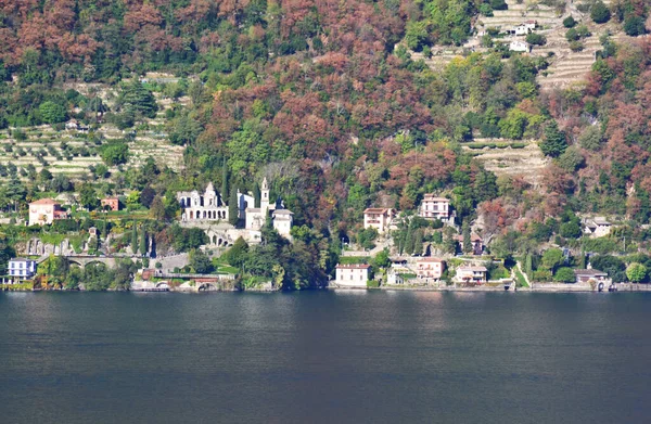 Lago Como Durante Outono Perto Bellagio Itália — Fotografia de Stock