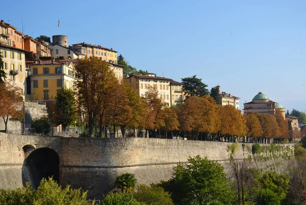 Stadtmauern Von Citta Alta Oberstadt Bergamo Italien — Stockfoto