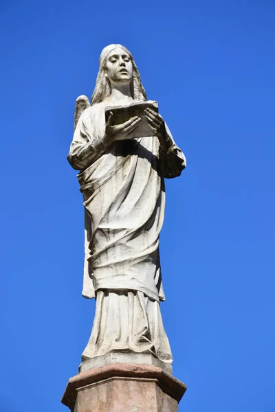 Statue Basilica Santa Maria Maggiore Citta Alta Bergamo Italy — Stock Photo, Image
