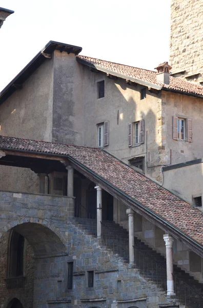 Citta Alta Bergamo Oude Stad Italië — Stockfoto