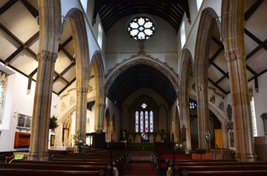 Combe, Wiltshire, İngiltere 'deki St. Andrew Kilisesi' nin içinde.