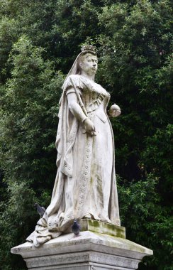 Belediye Binası Meydanı 'nda Kraliçe Victoria' nın Heykeli, Okuma, Berkshire, İngiltere