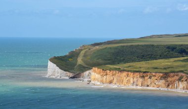 Seven Sisters Kayalıkları. Seaford, Doğu Sussex, İngiltere, Birleşik Krallık