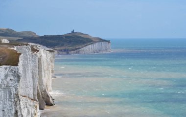 Seven Sisters Kayalıkları. Seaford, Doğu Sussex, İngiltere, Birleşik Krallık