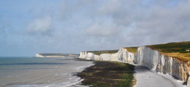 Seven Sisters Kayalıkları. Seaford, Doğu Sussex, İngiltere, Birleşik Krallık