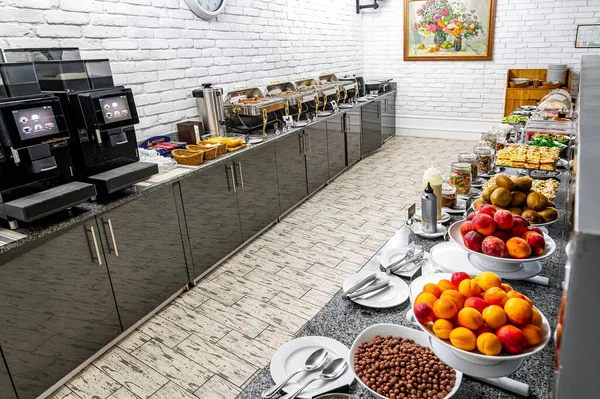 Breakfast Buffet Concept Breakfast Time Luxury Hotel 호텔에서 맛있고 — 스톡 사진