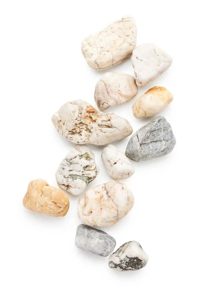 Stenen Geïsoleerd Witte Achtergrond — Stockfoto