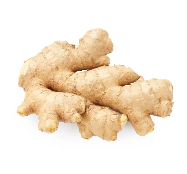 Ginger Root Isolated White Background Food Ingredient — Stock Photo, Image