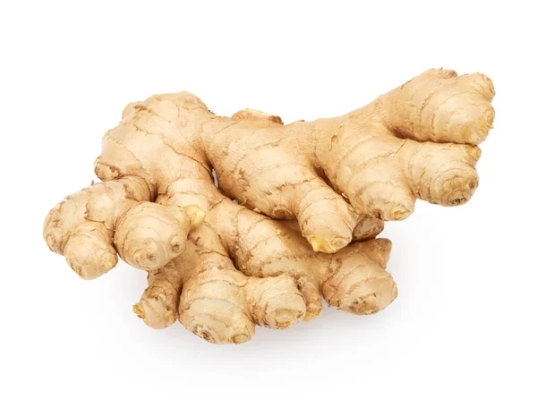 Ginger Root Isolated White Background Food Ingredient — Stock Photo, Image