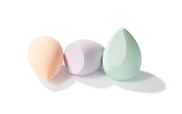 Make Tool Applying Cosmetics Product Beauty Blender Sponge Isolated White — Stockfoto