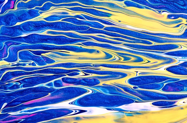 Абстрактный Фон Разлива Краски Мраморным Рисунком — стоковое фото