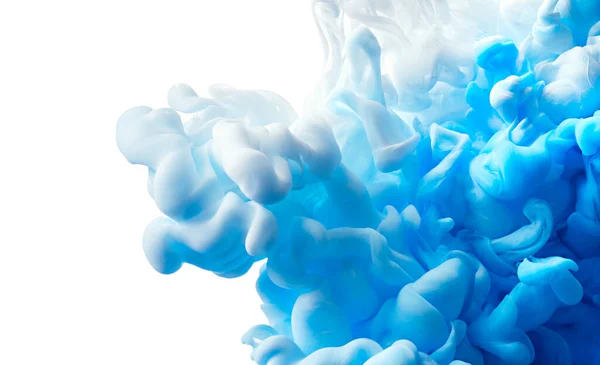 Поток Сине Белого Облака Краски Абстрактного Фона — стоковое фото