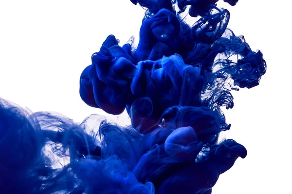 Stromende Blauwe Verf Kleur Druppel Abstracte Achtergrond — Stockfoto