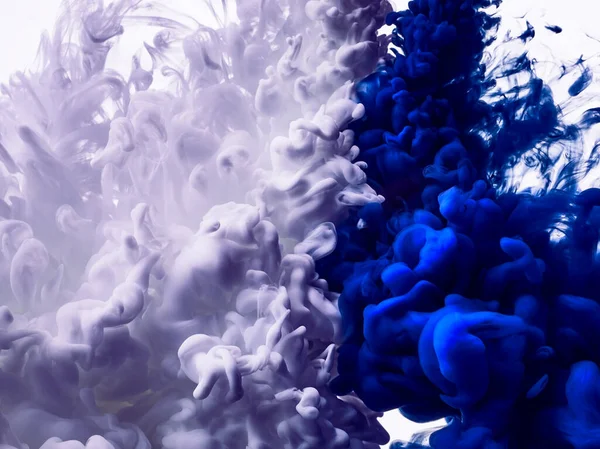 Stromende Blauwe Verf Textuur Abstracte Achtergrond — Stockfoto