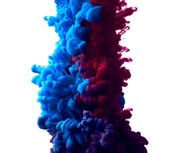 Красный Синий Цвета Падение Краски Абстрактный Фон — стоковое фото