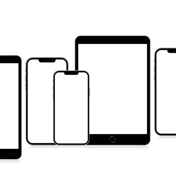 Tablet Telefone Celular Isolado Fundo Branco — Fotografia de Stock