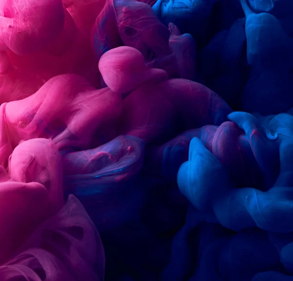 Plons Van Blauwe Roze Aquarelverf Achtergrond — Stockfoto