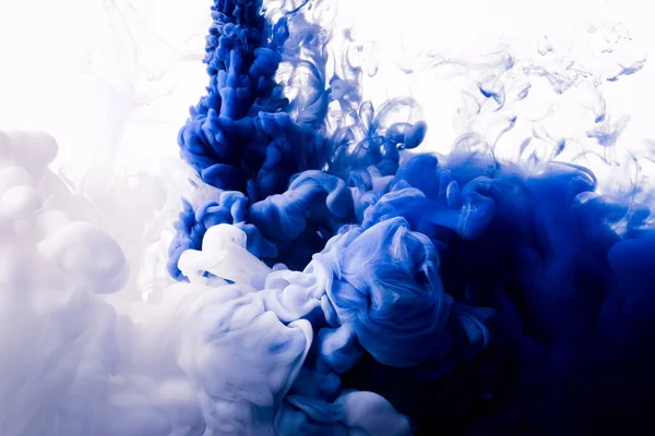 Schilder Splash Van Blauwe Witte Kleuren Achtergrond — Stockfoto