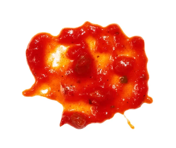 Dip Ketchup Blots Stains Isolated White Background — Stock Photo, Image