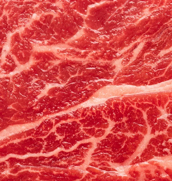 Marmor Fleisch Rindfleisch Steak Textur Nahaufnahme Hintergrund — Stockfoto