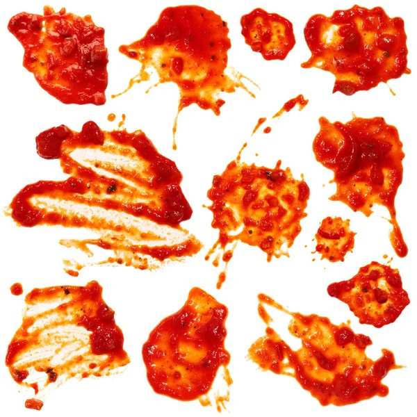 Tomaat Ketchup Dip Saus Geïsoleerd Witte Achtergrond — Stockfoto