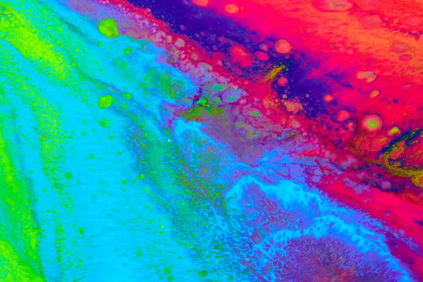 Espectro Fluindo Textura Pintura Papel Marmorização Fundo Abstrato — Fotografia de Stock