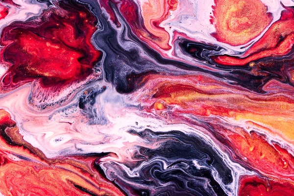 Flowing Paint Texture Paper Marbling Abstract Background — Stock Photo, Image