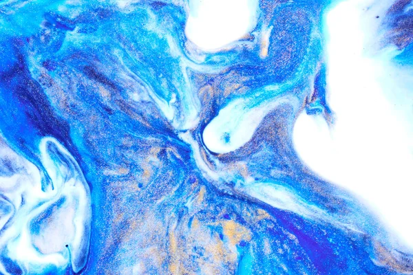 Blue Paper Marbling Abstract Texture Background — Stock Photo, Image