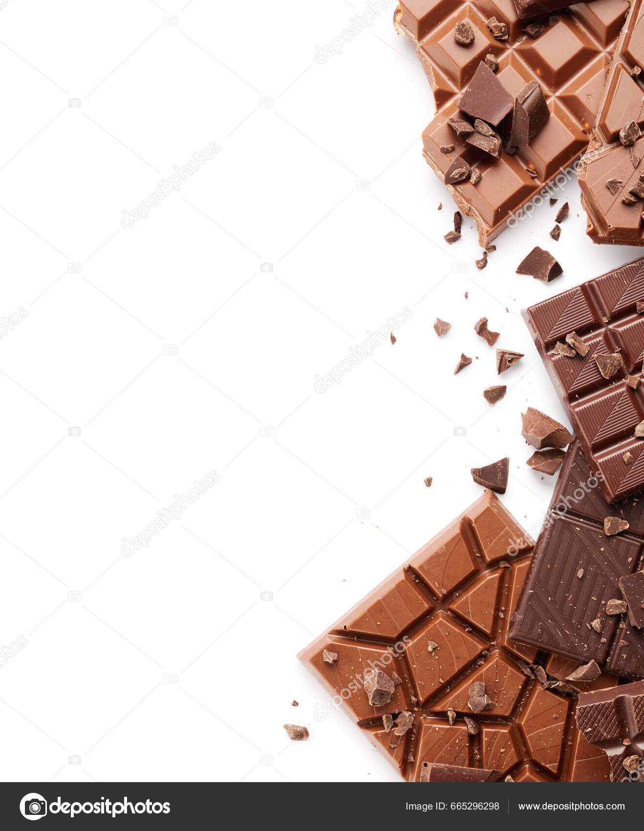 Border Chocolate Bar Isolated White Background Stock Photo by ©Nik