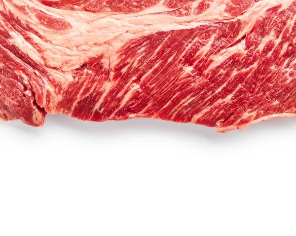 Rohe Beefsteak Isoliert Auf Weißem Hintergrund — Stockfoto