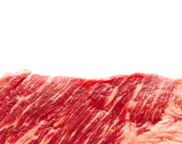 Syrové Maso Steak Svíčková Izolované Bílém Pozadí — Stock fotografie