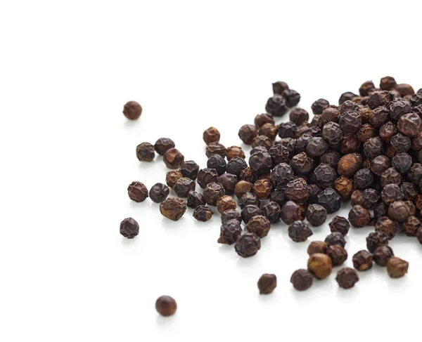 Black Pepper Isolated White Background — Stock Photo, Image