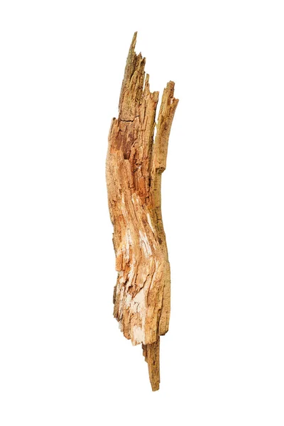 Broken Wooden Stick Isolated White Background – stockfoto