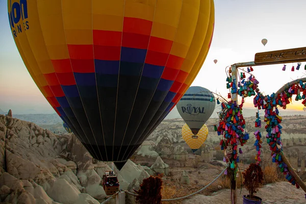 Cappadocia Turkey November 2022 Hot Air Balloons Sky Cappadocia Dawn — Stock Photo, Image