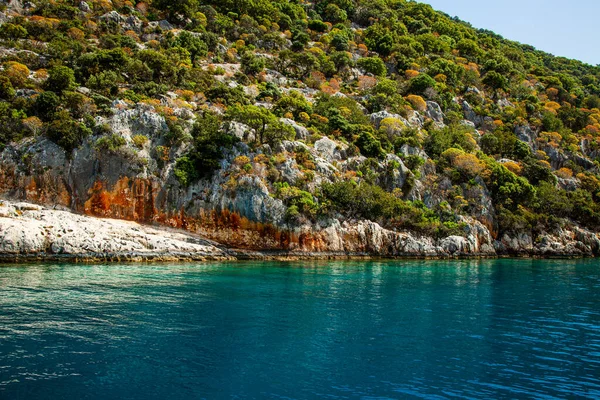 地中海的土耳其利西安群岛 现代的特尔基耶 — 图库照片