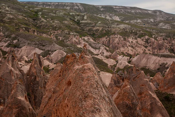 Dolina Kapadocji Skałach Tle Nieba — Zdjęcie stockowe