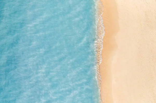 Aerial View Sandy Sea Beach — Stock Photo, Image