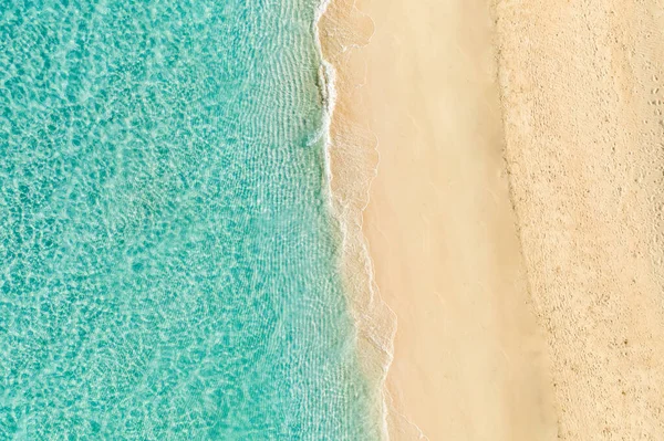 stock image Aerial view of sandy sea coast