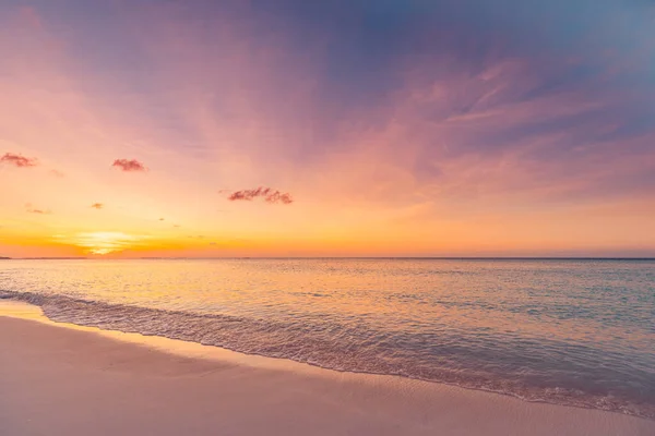 Прекрасний Захід Сонця Над Піщаним Пляжем — стокове фото