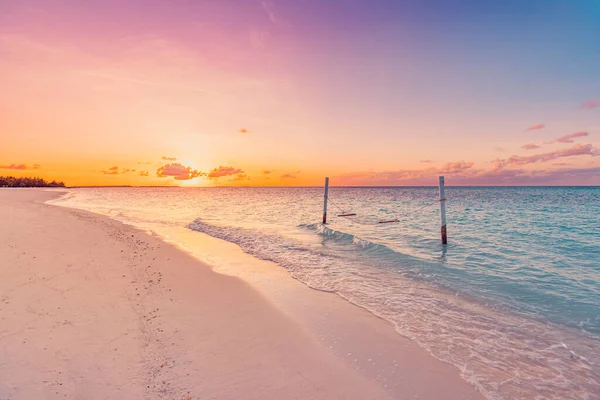 日落时的沙滩 — 图库照片