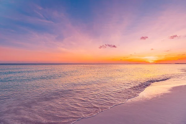 Costa Mar Arenosa Pôr Sol — Fotografia de Stock