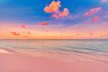 Seaside in warm colours during sunset