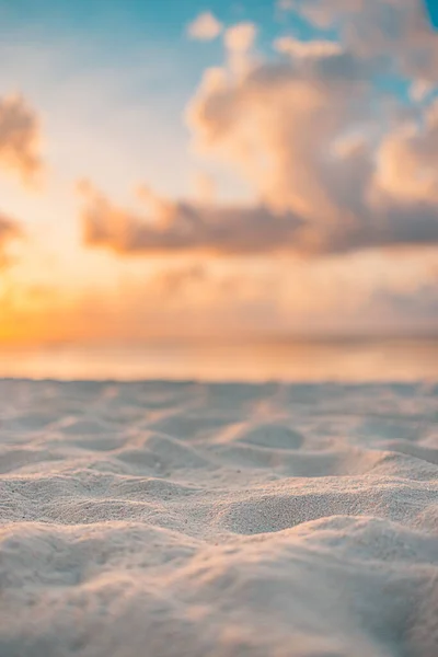 Пляжний Пісок Під Час Золотої Години Вид Крупним Планом — стокове фото