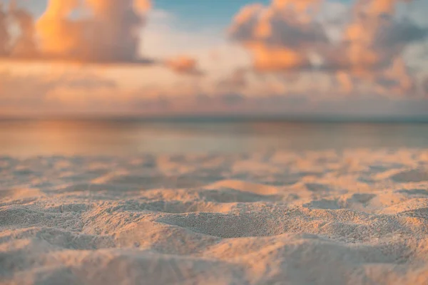 Beach Sand Golden Hour Closeup View — Fotografia de Stock