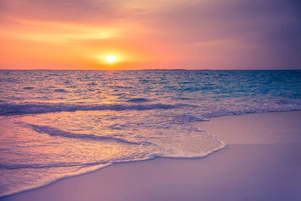 Majestoso Pôr Sol Praia Tropical Hora Ouro — Fotografia de Stock